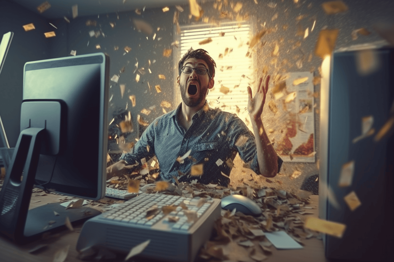 Mann verliert Geld am PC