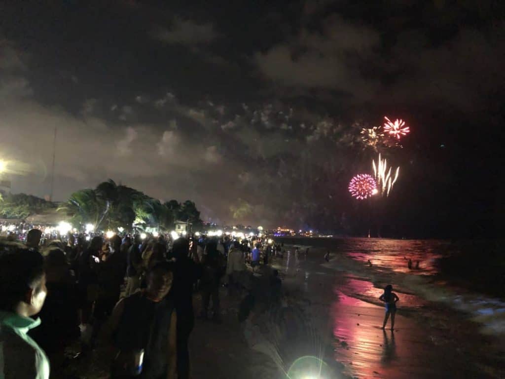 Silvester Feuerwerk in Playa del Carmen