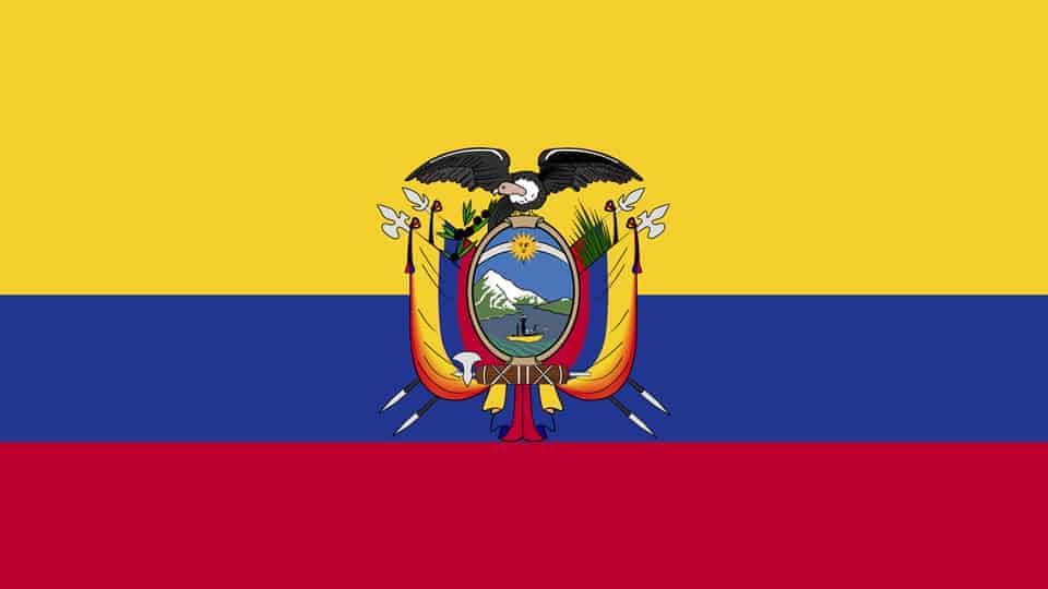 Die Flagge von Ecuador