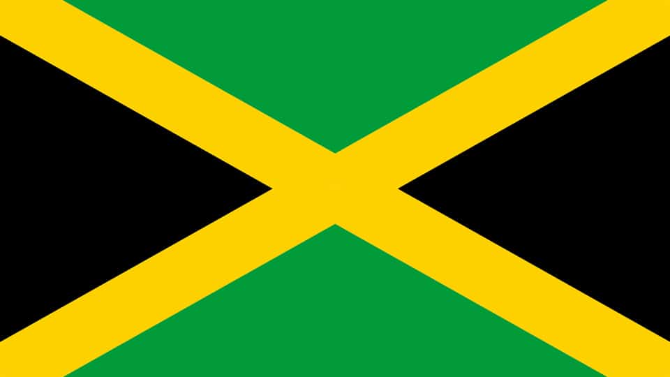 Die Flagge von  Jamaika
