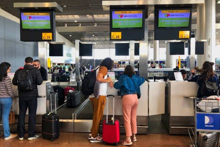 Check-In Tap Airlines am Flughafen von Buenos Aires