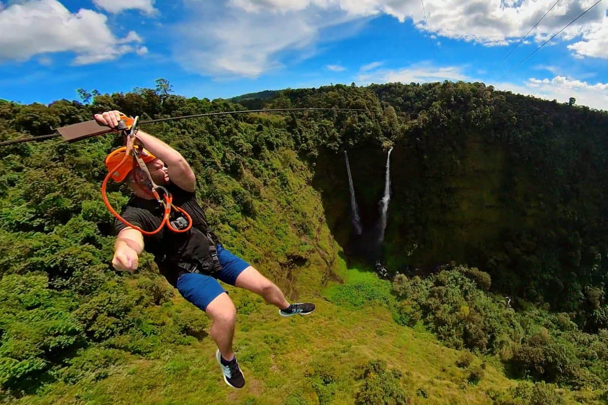 Tad Fane Wasserfall Laos Zip Line