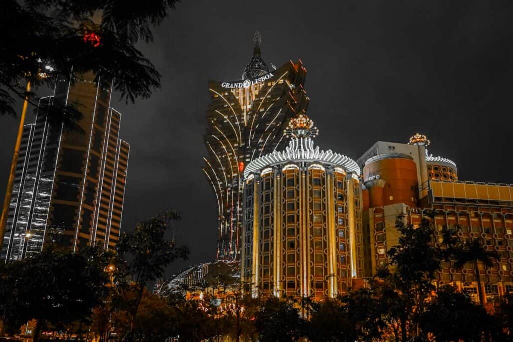 Blick auf Casinos in Macao