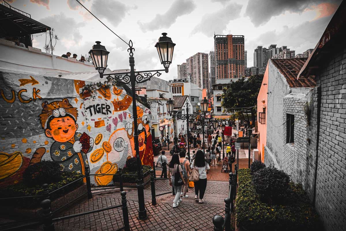 Blick auf die Altstadt von Macao