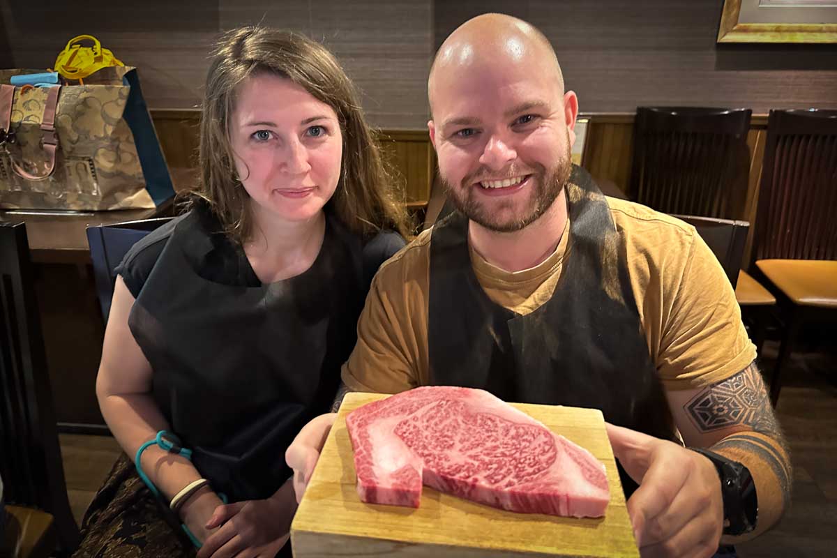 Max und Martina mit A5 Kobesteak