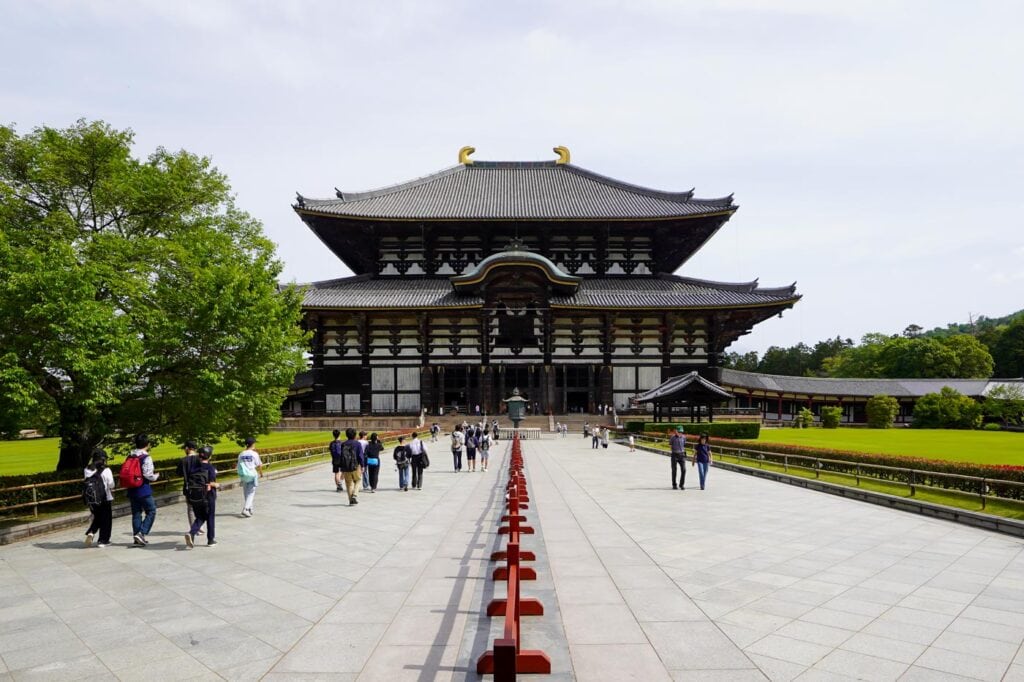 Anblick Front Tempel in Nara