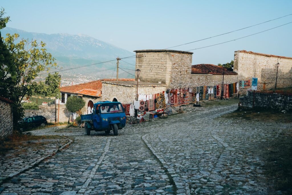 Blick in die Altstadt von Berat Albanien